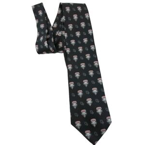 Unm Lobos London 400 Tie Black Logo 100% Silk Made In USA